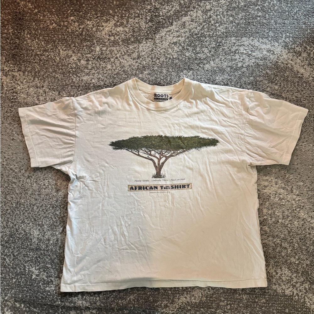 Roots White Graphic T-Shirt